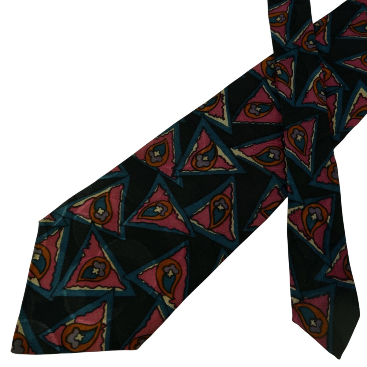 a15630 2 Givenchy Tie Silk Black Graphic USA (US Import Tax Included) มุมที่ 2