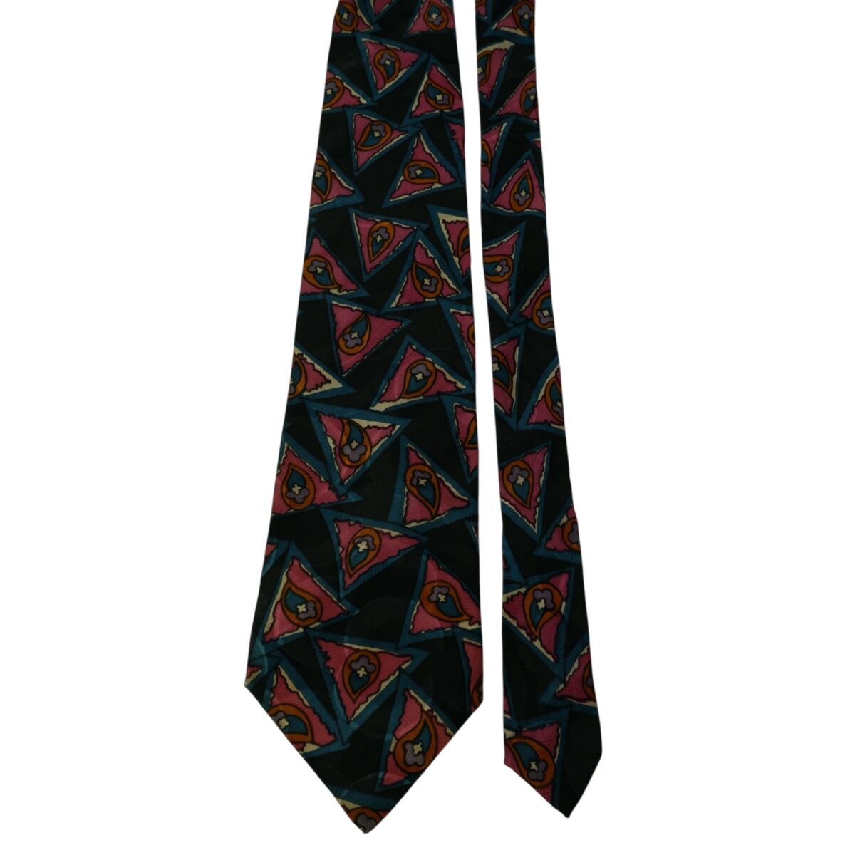 a15630 3 Givenchy Tie Silk Black Graphic USA (US Import Tax Included) มุมที่ 3