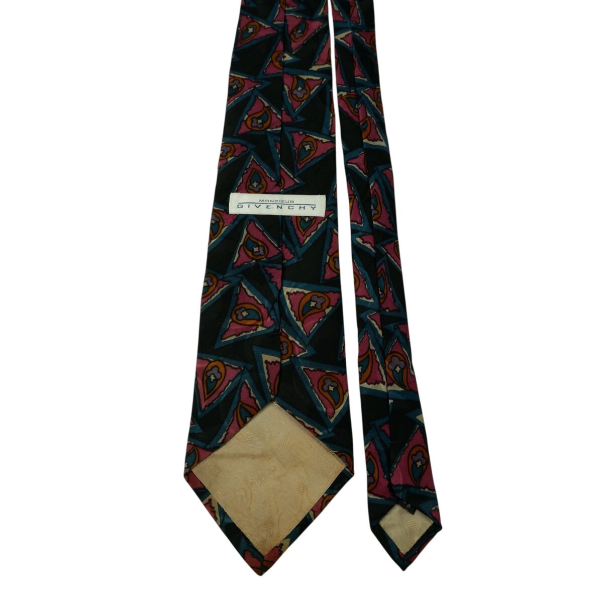 a15630 4 Givenchy Tie Silk Black Graphic USA (US Import Tax Included) มุมที่ 4