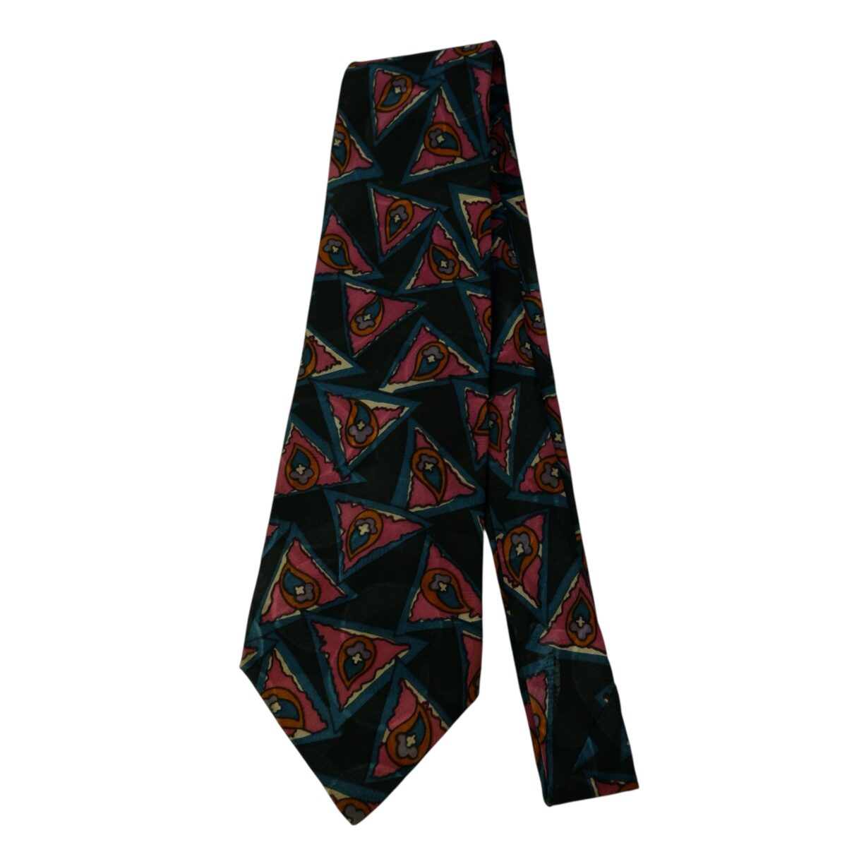 a15630 5 Givenchy Tie Silk Black Graphic USA (US Import Tax Included) มุมที่ 5