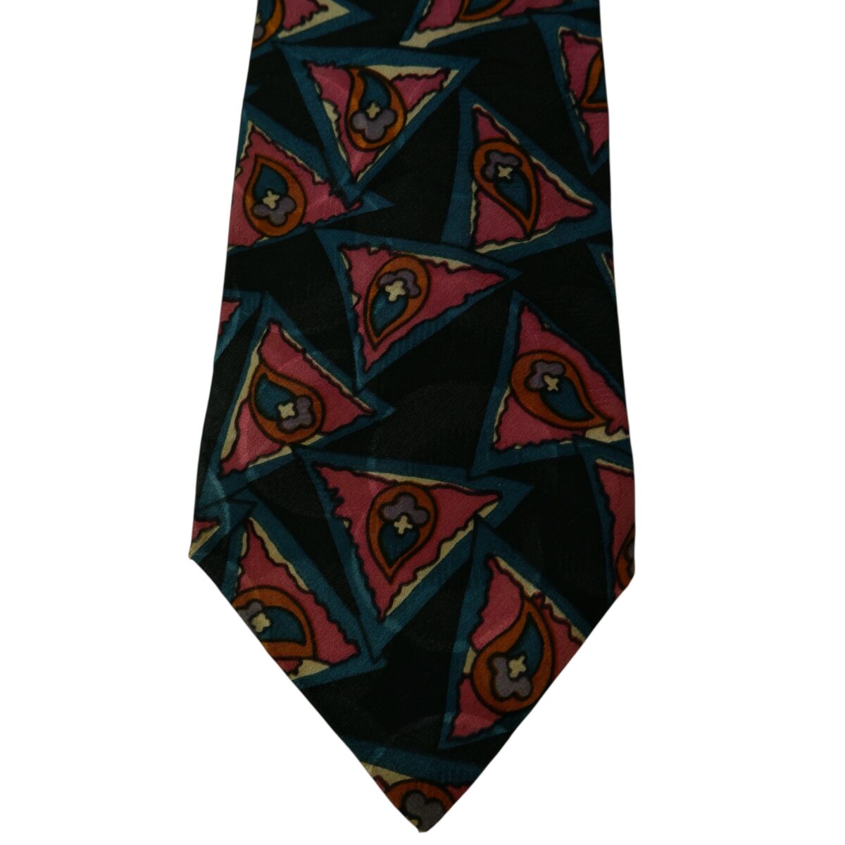 a15630 6 Givenchy Tie Silk Black Graphic USA (US Import Tax Included) มุมที่ 6