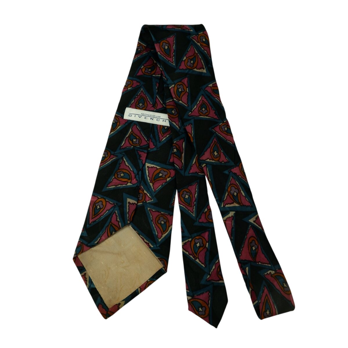 a15630 7 Givenchy Tie Silk Black Graphic USA (US Import Tax Included) มุมที่ 7