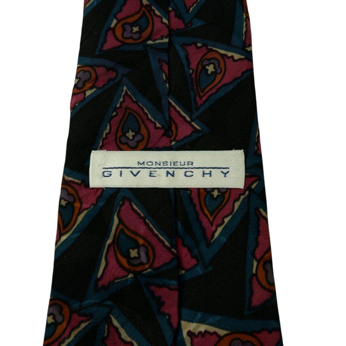 a15630 9 Givenchy Tie Silk Black Graphic USA (US Import Tax Included) มุมที่ 9