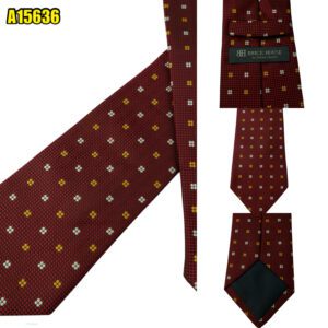 Brick House Tie PE Maroon Geometric China (US Import Tax Included) มุมที่ 1