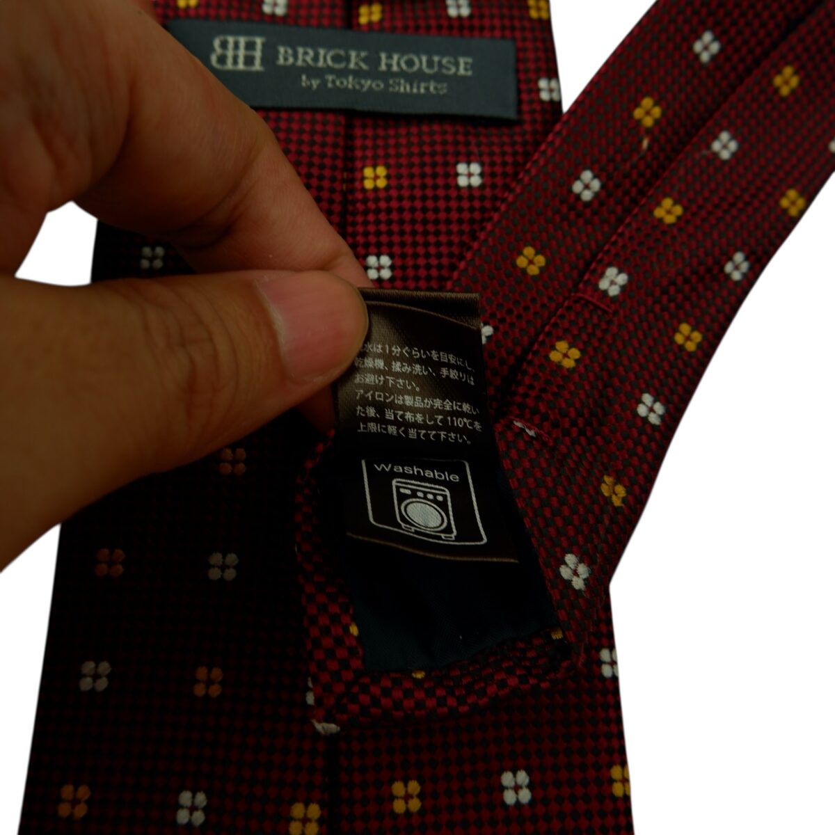 a15636 12 Brick House Tie PE Maroon Geometric China (US Import Tax Included) มุมที่ 12