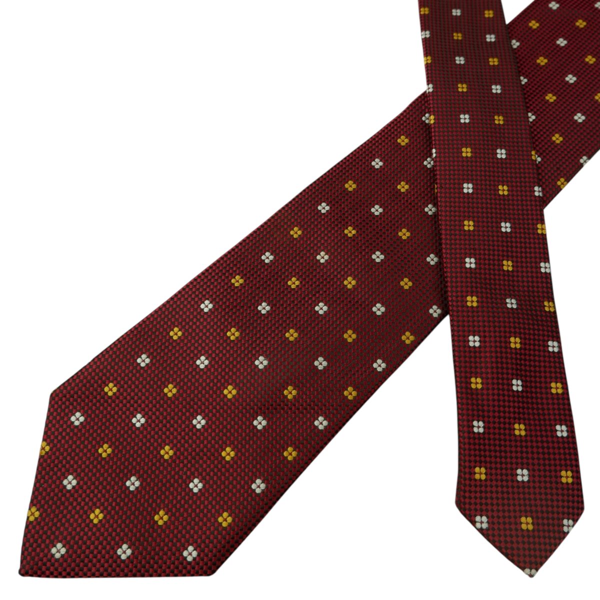 a15636 2 Brick House Tie PE Maroon Geometric China (US Import Tax Included) มุมที่ 2