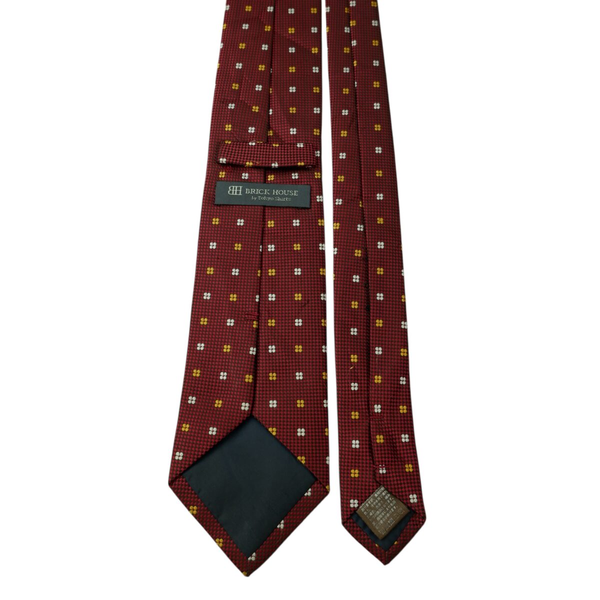 a15636 4 Brick House Tie PE Maroon Geometric China (US Import Tax Included) มุมที่ 4