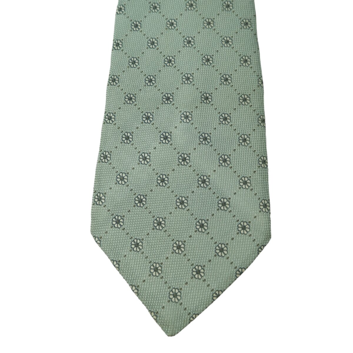 a15639 6 Burberry Tie Silk Blue Geometric Italy (US Import Tax Included) มุมที่ 6