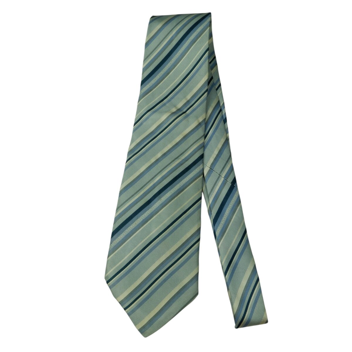 a15642 5 Burberry Tie Silk Light Blue Stripe Italy (US Import Tax Included) มุมที่ 5