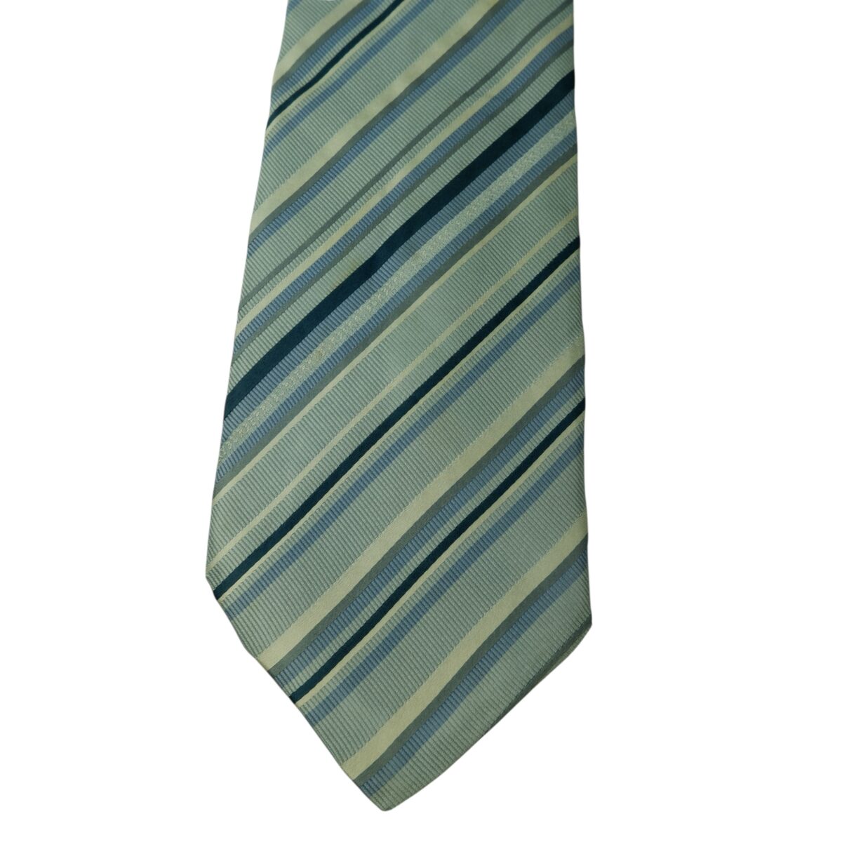 a15642 6 Burberry Tie Silk Light Blue Stripe Italy (US Import Tax Included) มุมที่ 6