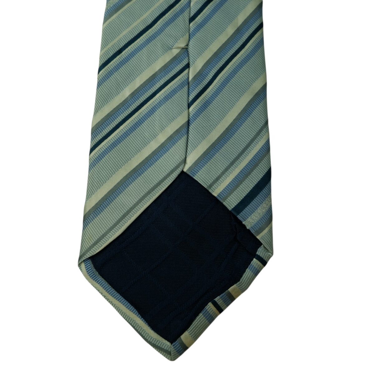 a15642 8 Burberry Tie Silk Light Blue Stripe Italy (US Import Tax Included) มุมที่ 8