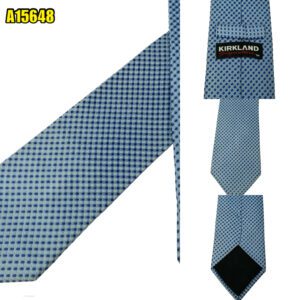 Kirkland Tie Silk Blue Geometric Italy (US Import Tax Included) มุมที่ 1