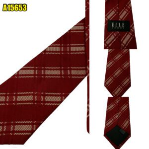 Elle Tie Silk Red Check Korea (US Import Tax Included) มุมที่ 1