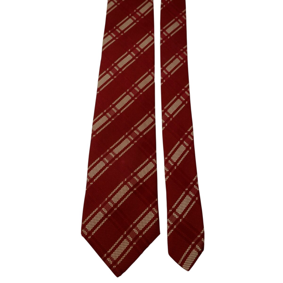 a15653 3 Elle Tie Silk Red Check Korea (US Import Tax Included) มุมที่ 3