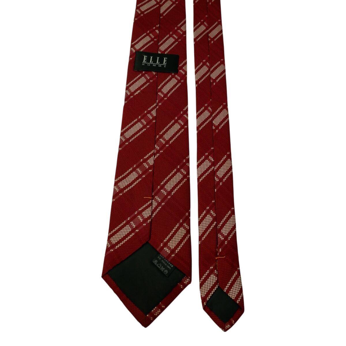 a15653 4 Elle Tie Silk Red Check Korea (US Import Tax Included) มุมที่ 4
