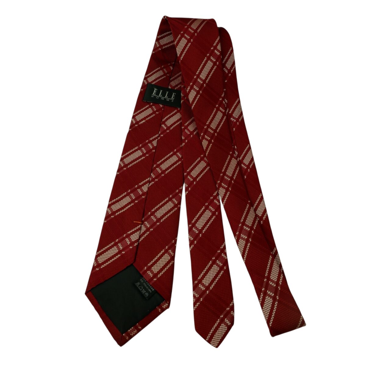 a15653 7 Elle Tie Silk Red Check Korea (US Import Tax Included) มุมที่ 7