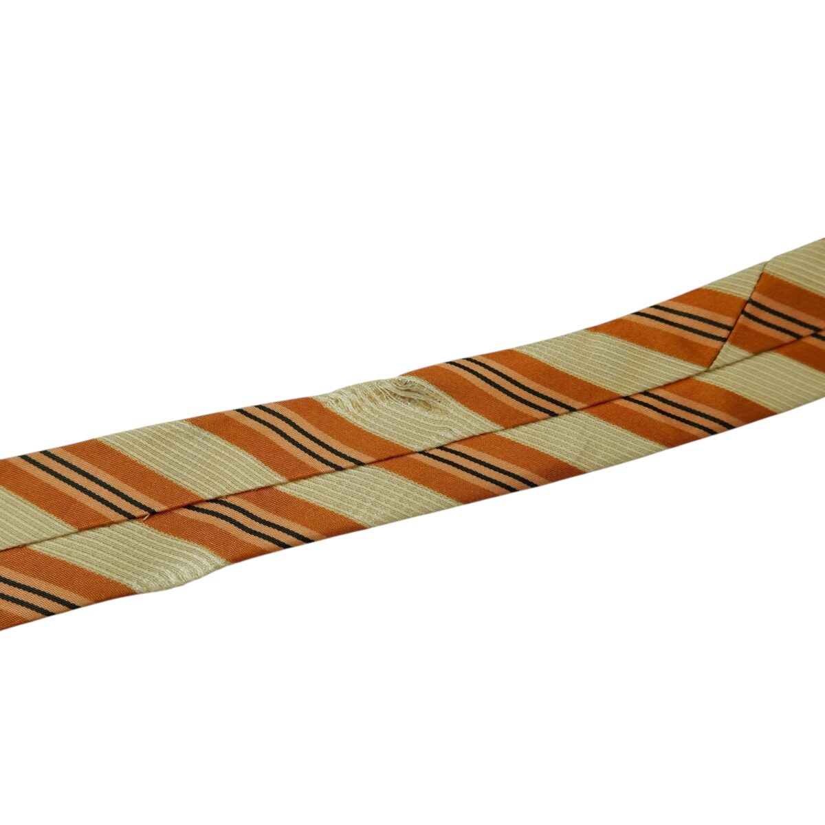 a15658 11 Hugo Boss Tie Silk Brown Stripe Italy (US Import Tax Included) มุมที่ 11