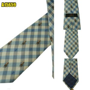 DAKS Tie Silk Blue Black Grey Check Korea (US Import Tax Included) มุมที่ 1