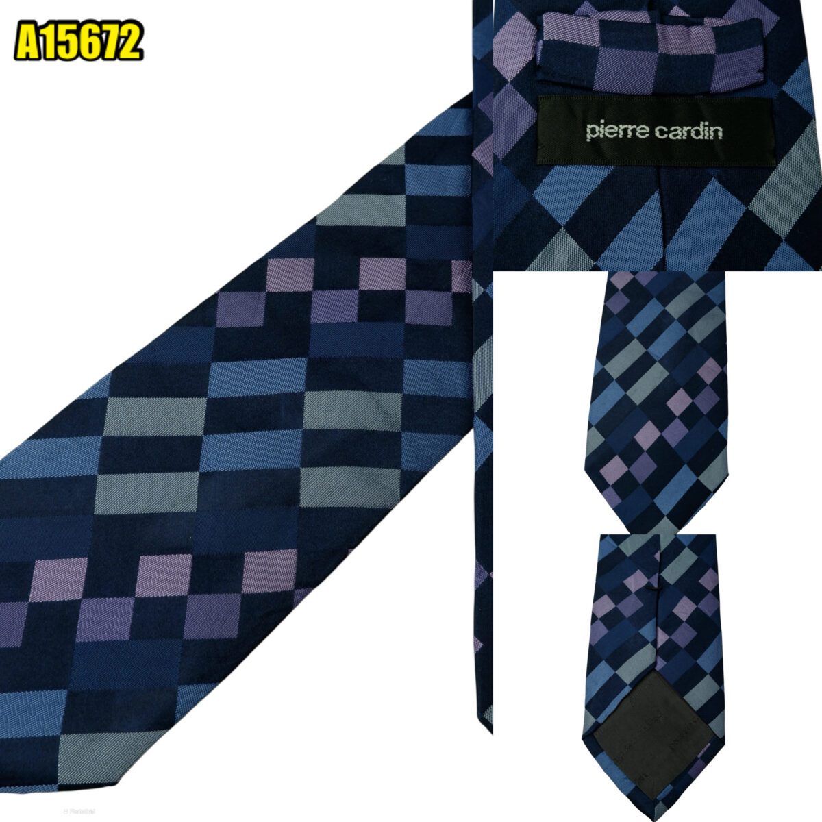 Pierre Cardin Tie Silk Multicolor Geometric Japan (US Import Tax Included) | mesabb clothing Pierre Cardin Tie Silk Multicolor Geometric Japan (US Import Tax Included) มุมที่ 1
