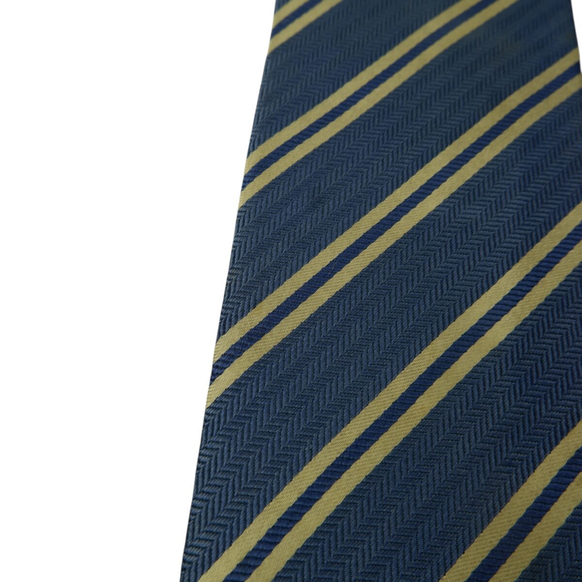 a15678 12 DAKS Tie Silk PE Blue Brown Srtipe Korea (US Import Tax Included) มุมที่ 12