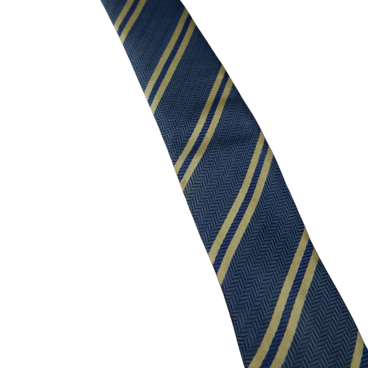 a15678 13 DAKS Tie Silk PE Blue Brown Srtipe Korea (US Import Tax Included) มุมที่ 13