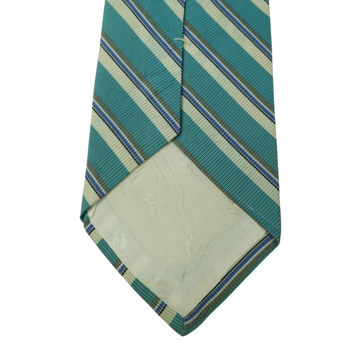 a15684 8 Brooks Brothers Tie Silk Cotton Light Blue White Stripe USA (US Import Tax Included) มุมที่ 8