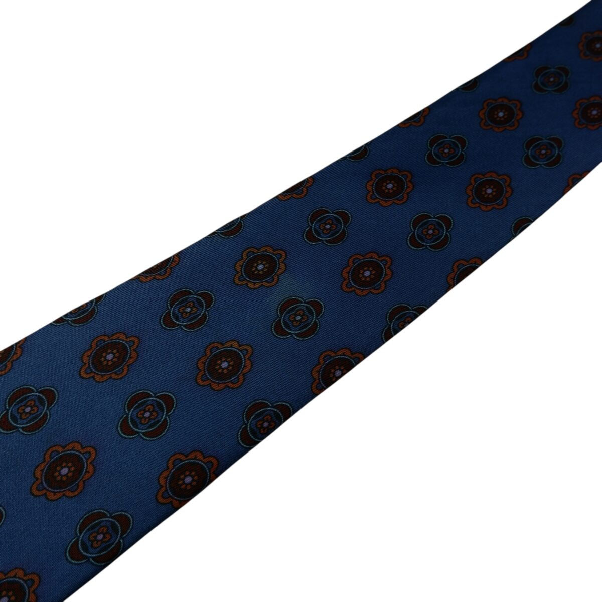a15687 12 Dunhill Tie Silk Navy Geometric Italy (US Import Tax Included) มุมที่ 12