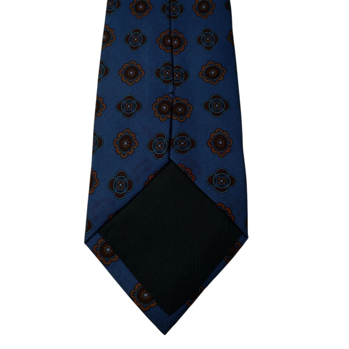 a15687 8 Dunhill Tie Silk Navy Geometric Italy (US Import Tax Included) มุมที่ 8