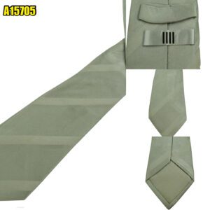 Suit Select Tie Silk Gray Silver Stripe China (US Import Tax Included) มุมที่ 1