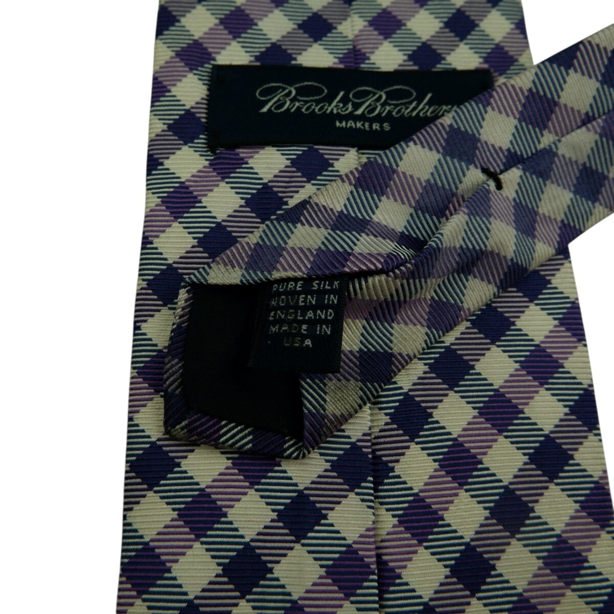 Brooks Brothers Tie Silk Purple Check USA (US Import Tax Included) | mesabb clothing Brooks Brothers Tie Silk Purple Check USA (US Import Tax Included) มุมที่ 10