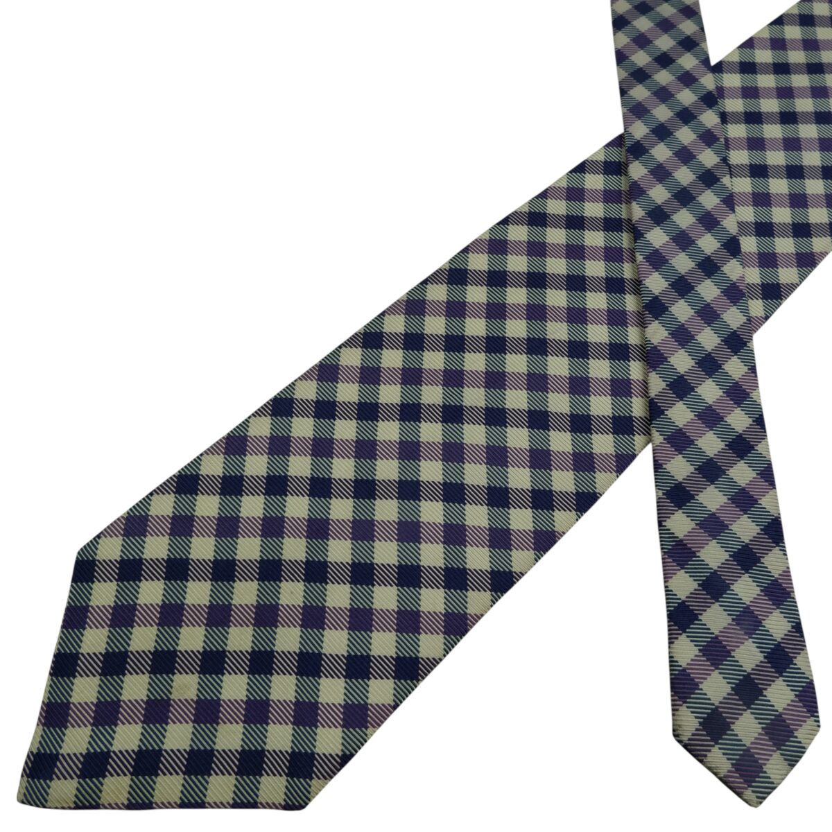 Brooks Brothers Tie Silk Purple Check USA (US Import Tax Included) | mesabb clothing Brooks Brothers Tie Silk Purple Check USA (US Import Tax Included) มุมที่ 2