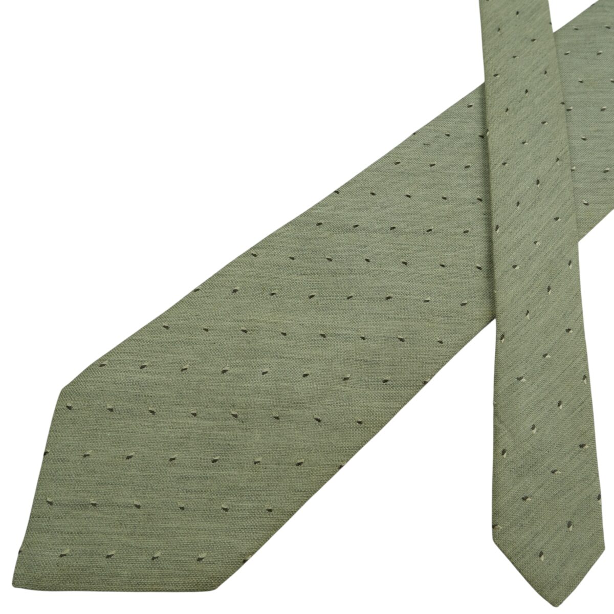 a15719 2 Kenzo Tie Silk Cotton Grey Dot Geometric Japan (US Import Tax Included) มุมที่ 2