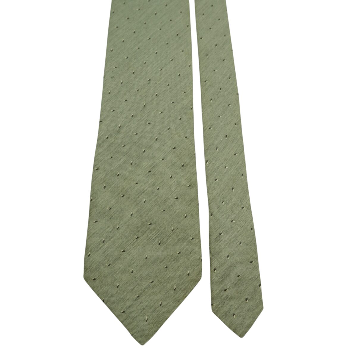 a15719 3 Kenzo Tie Silk Cotton Grey Dot Geometric Japan (US Import Tax Included) มุมที่ 3