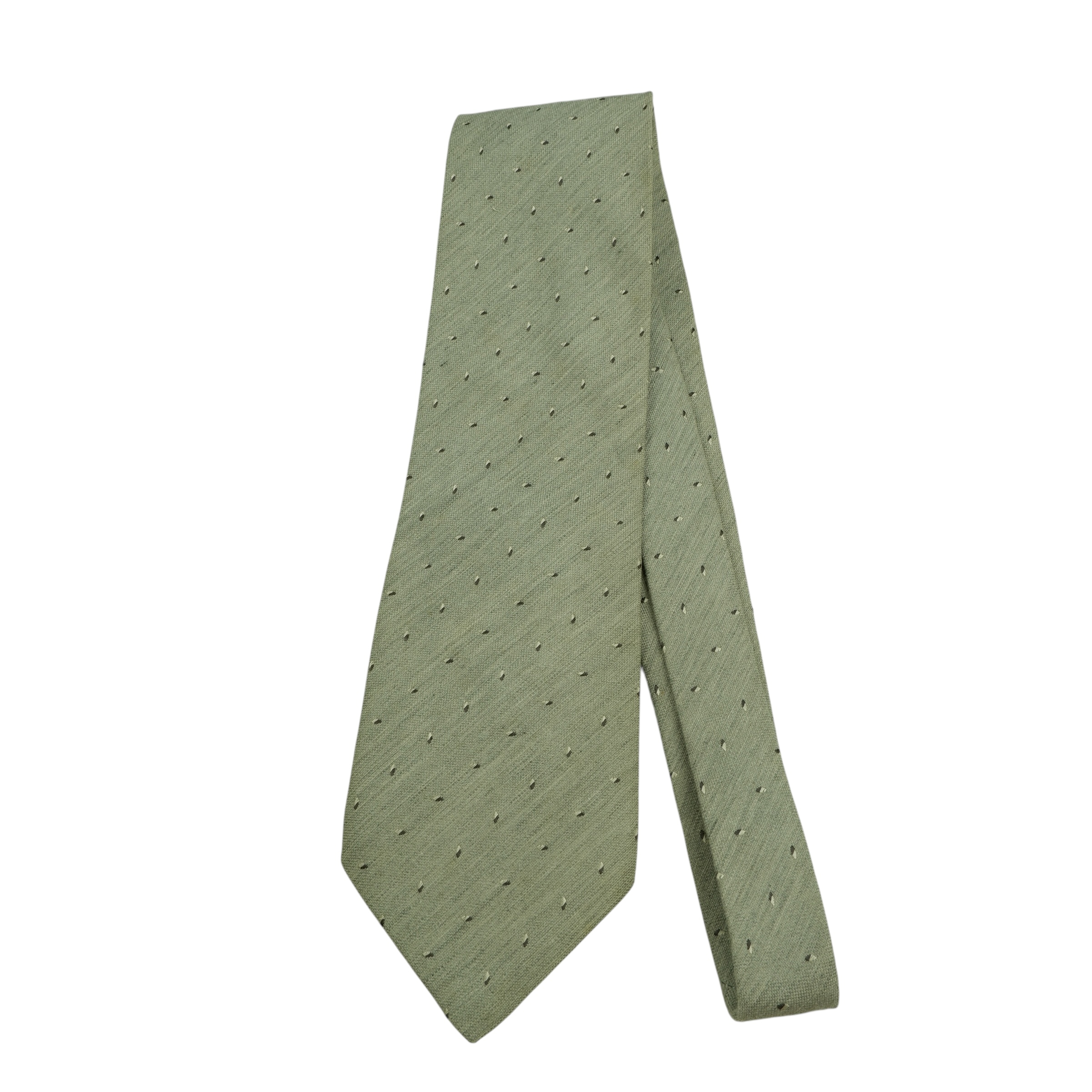 a15719 5 Kenzo Tie Silk Cotton Grey Dot Geometric Japan (US Import Tax Included) มุมที่ 5