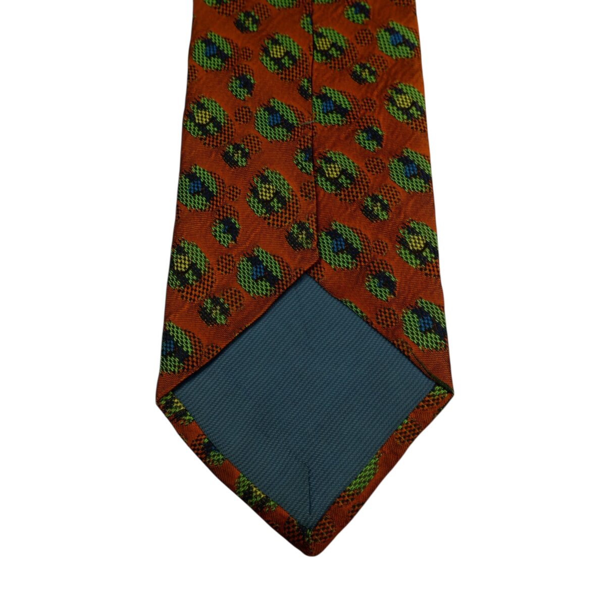 a15721 9 Ermenegildo Zegna Tie Silk Brown Geometric Italy (US Import Tax Included) มุมที่ 9