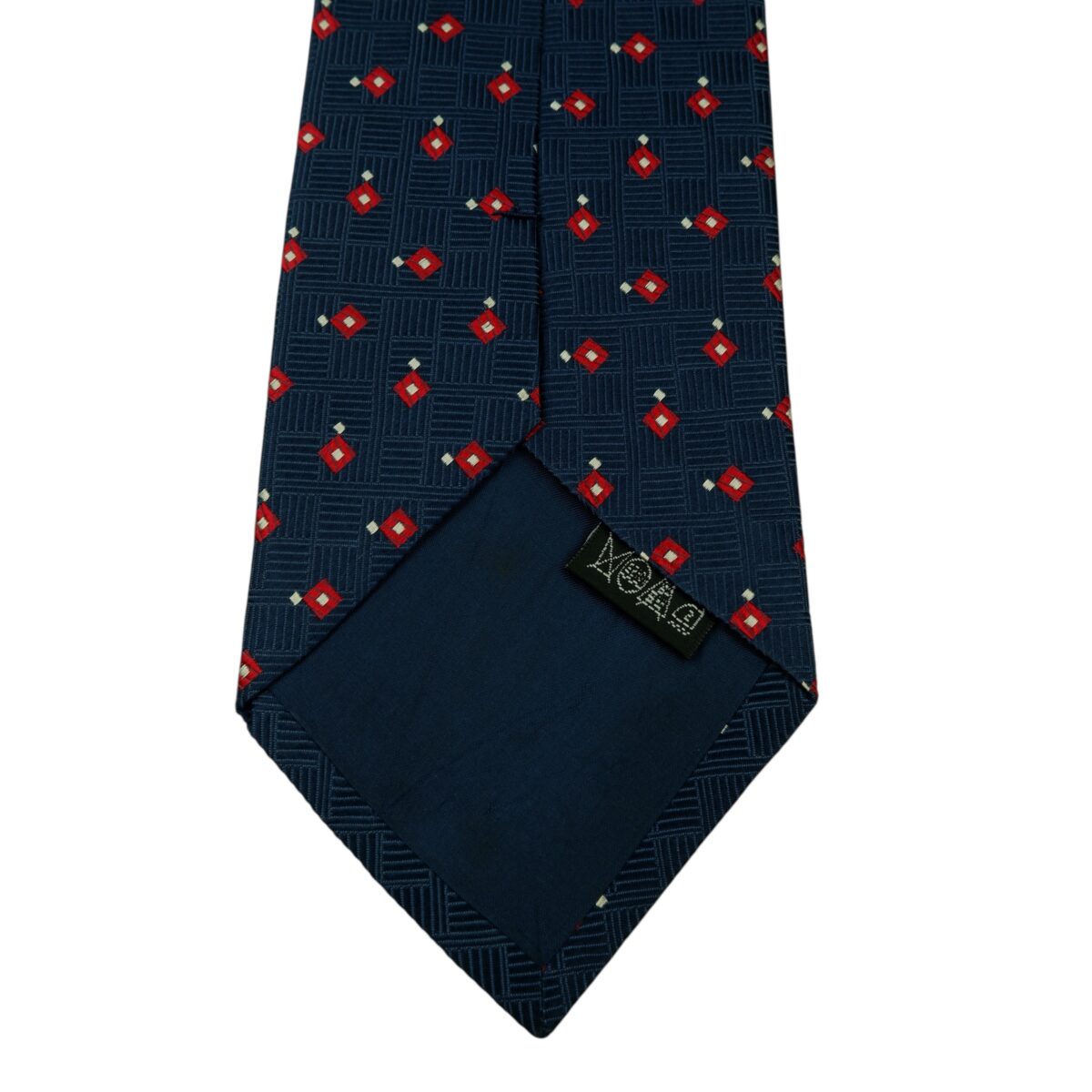 a15735 8 Guy Laroche Tie Silk Dark Navy Geometric Korea (US Import Tax Included) มุมที่ 8
