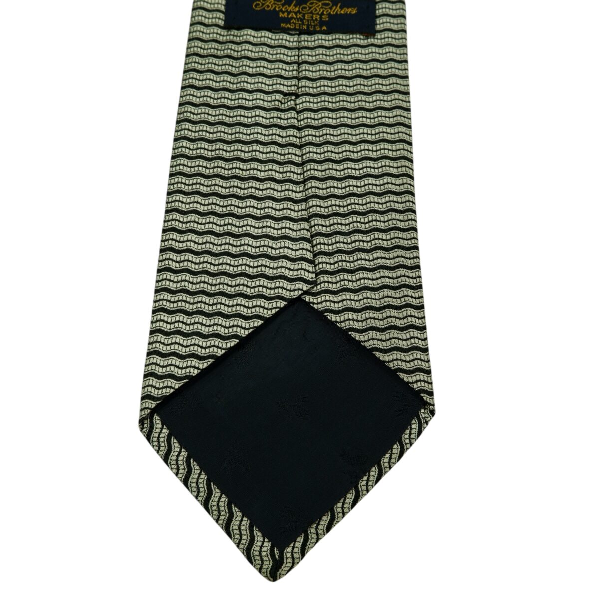 a15747 8 Brooks Brothers Tie Silk Black Silver Stripe USA (US Import Tax Included) มุมที่ 8