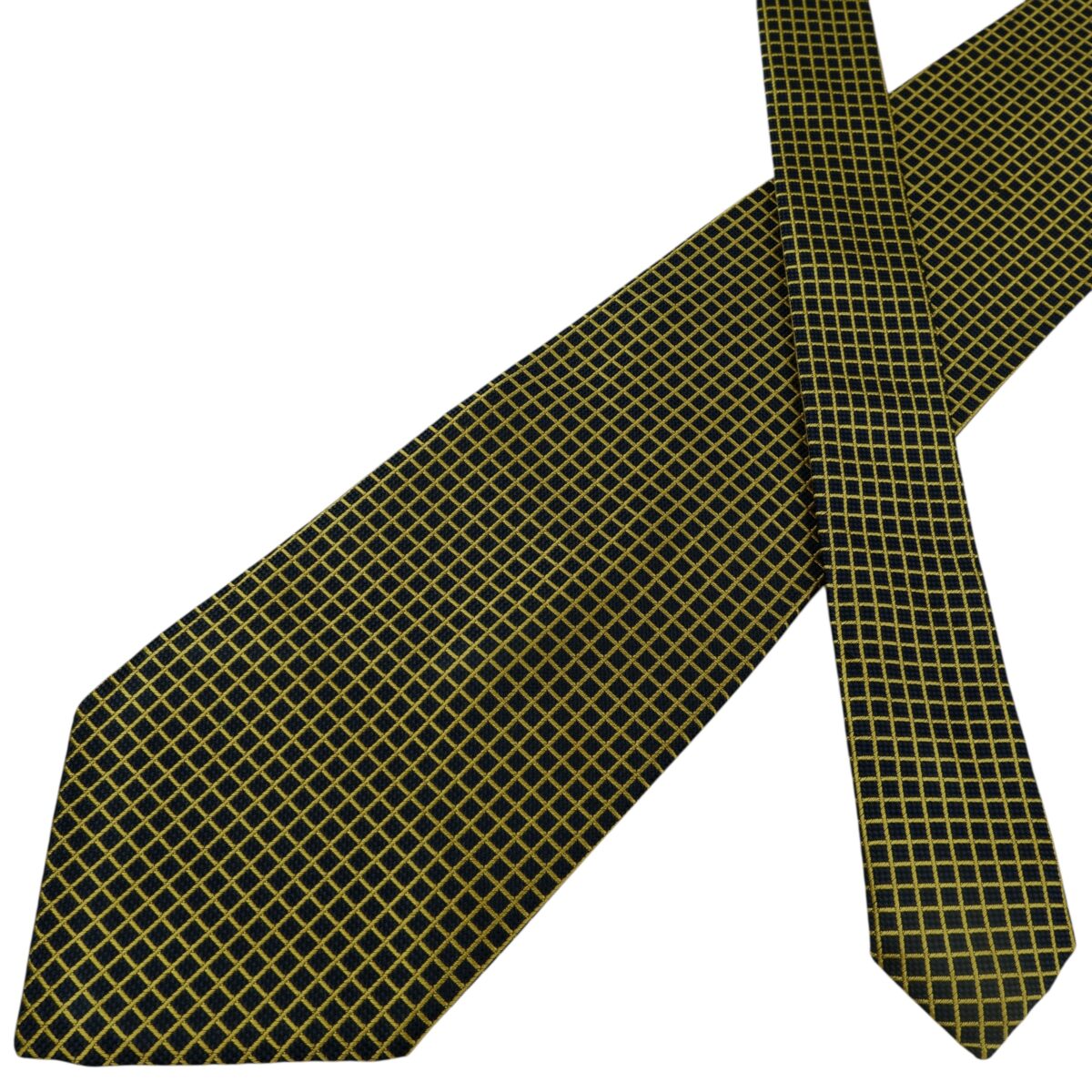 a15753 2 Kenzo Tie Silk Black Gold Geometric Japan (US Import Tax Included) มุมที่ 2