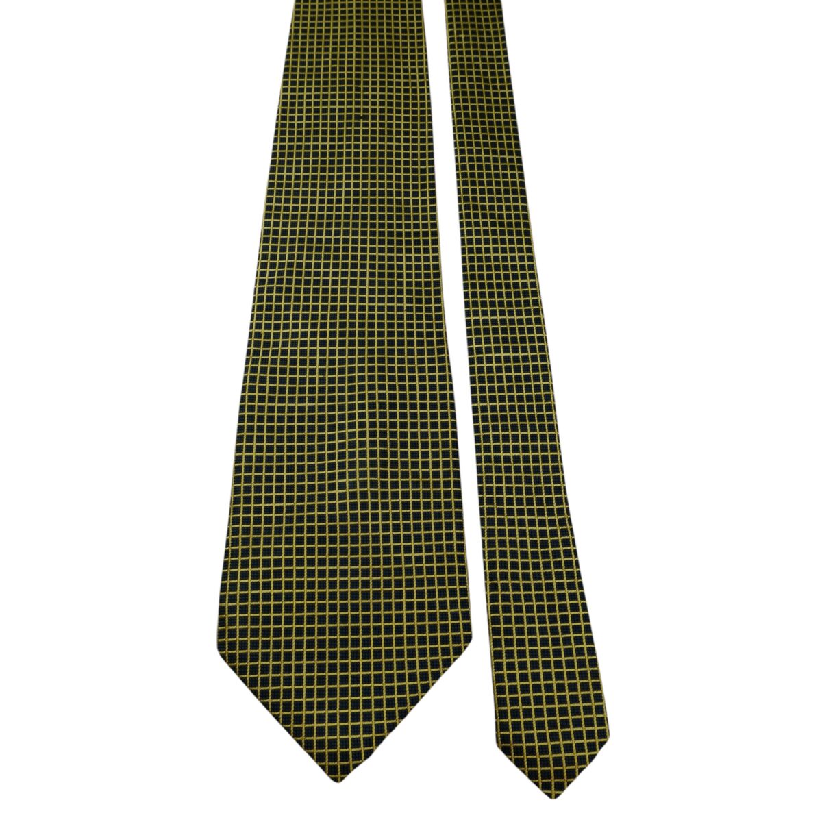 a15753 3 Kenzo Tie Silk Black Gold Geometric Japan (US Import Tax Included) มุมที่ 3