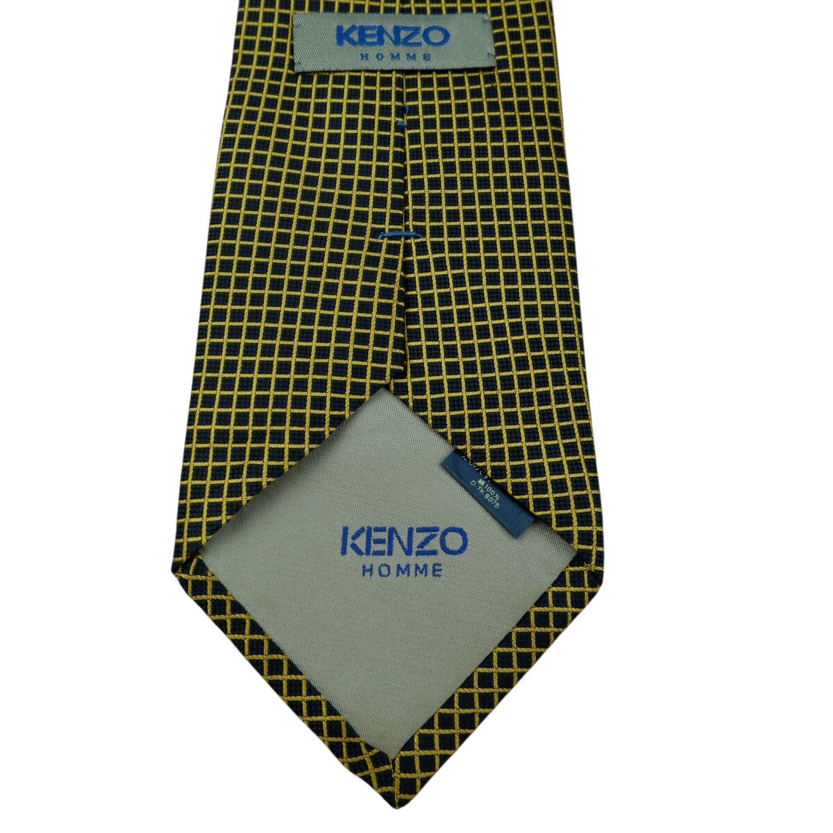 a15753 8 Kenzo Tie Silk Black Gold Geometric Japan (US Import Tax Included) มุมที่ 8