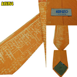 Kenzo Tie Silk Orange Japan (US Import Tax Included) มุมที่ 1