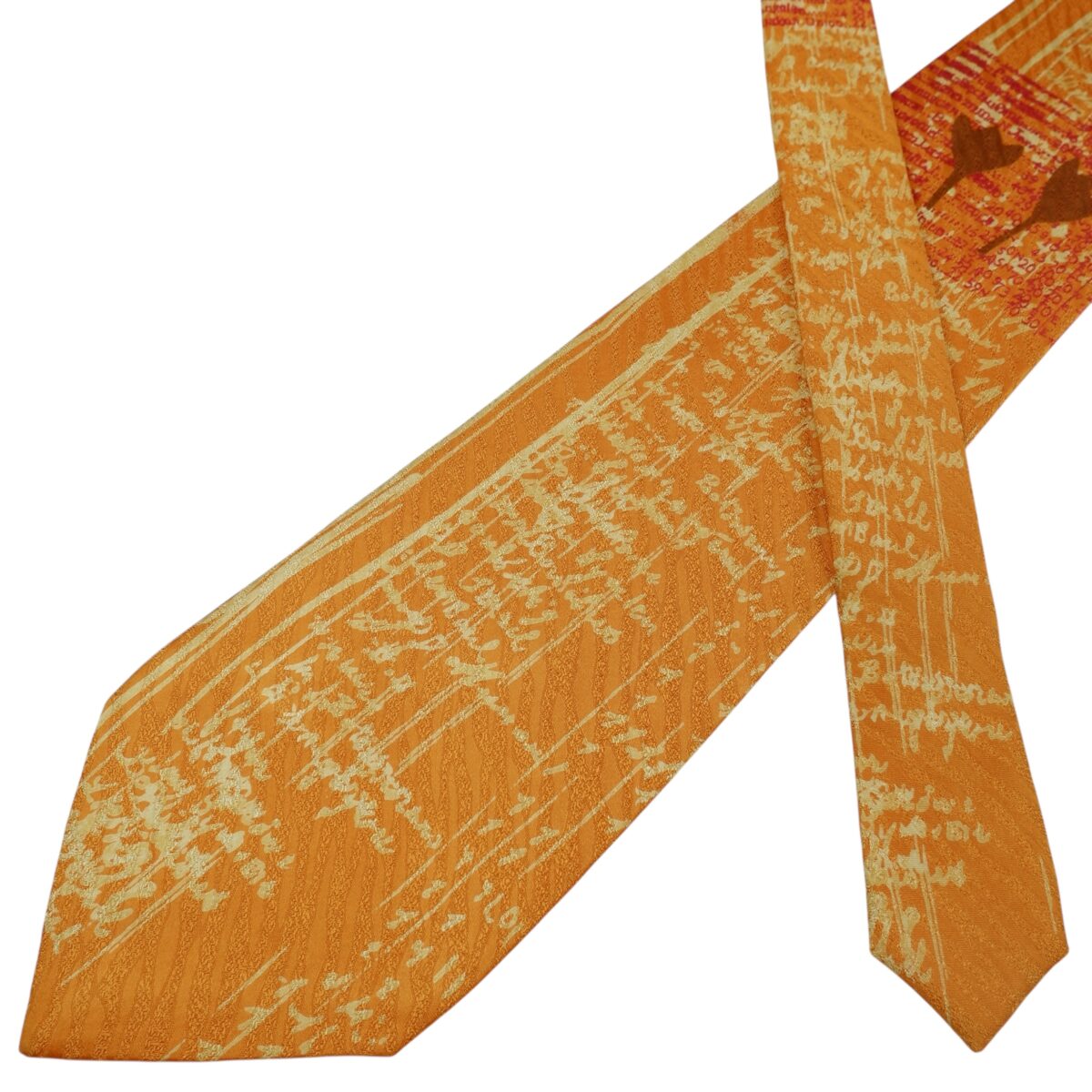 a15754 2 Kenzo Tie Silk Orange Japan (US Import Tax Included) มุมที่ 2