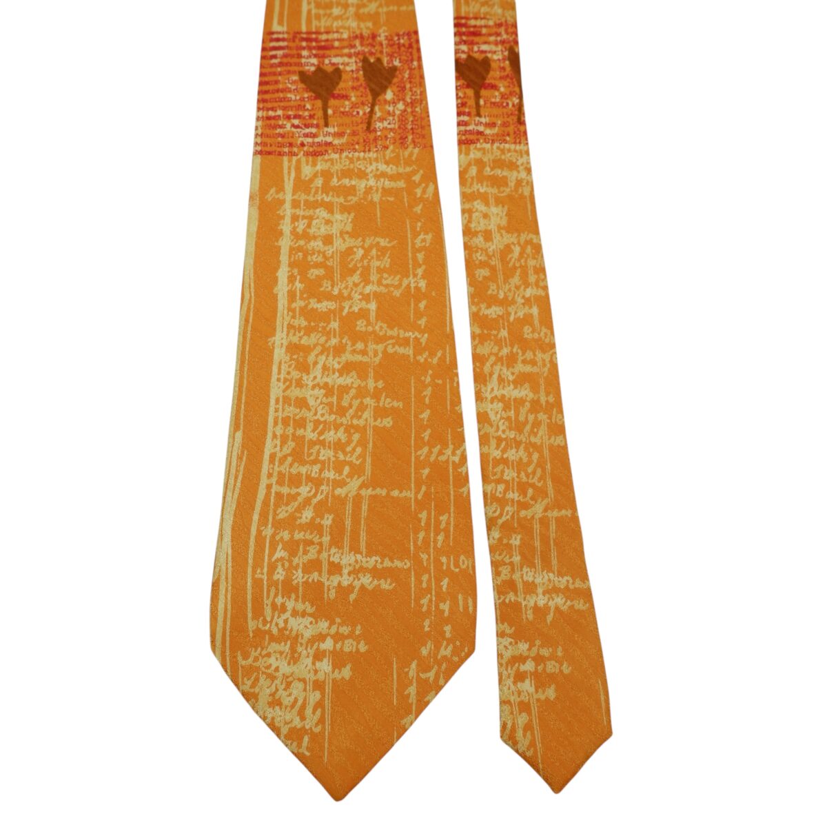 a15754 3 Kenzo Tie Silk Orange Japan (US Import Tax Included) มุมที่ 3