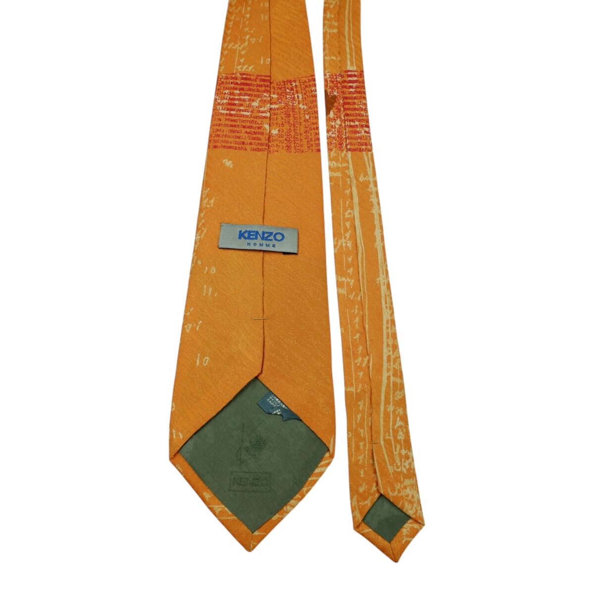 a15754 4 Kenzo Tie Silk Orange Japan (US Import Tax Included) มุมที่ 4
