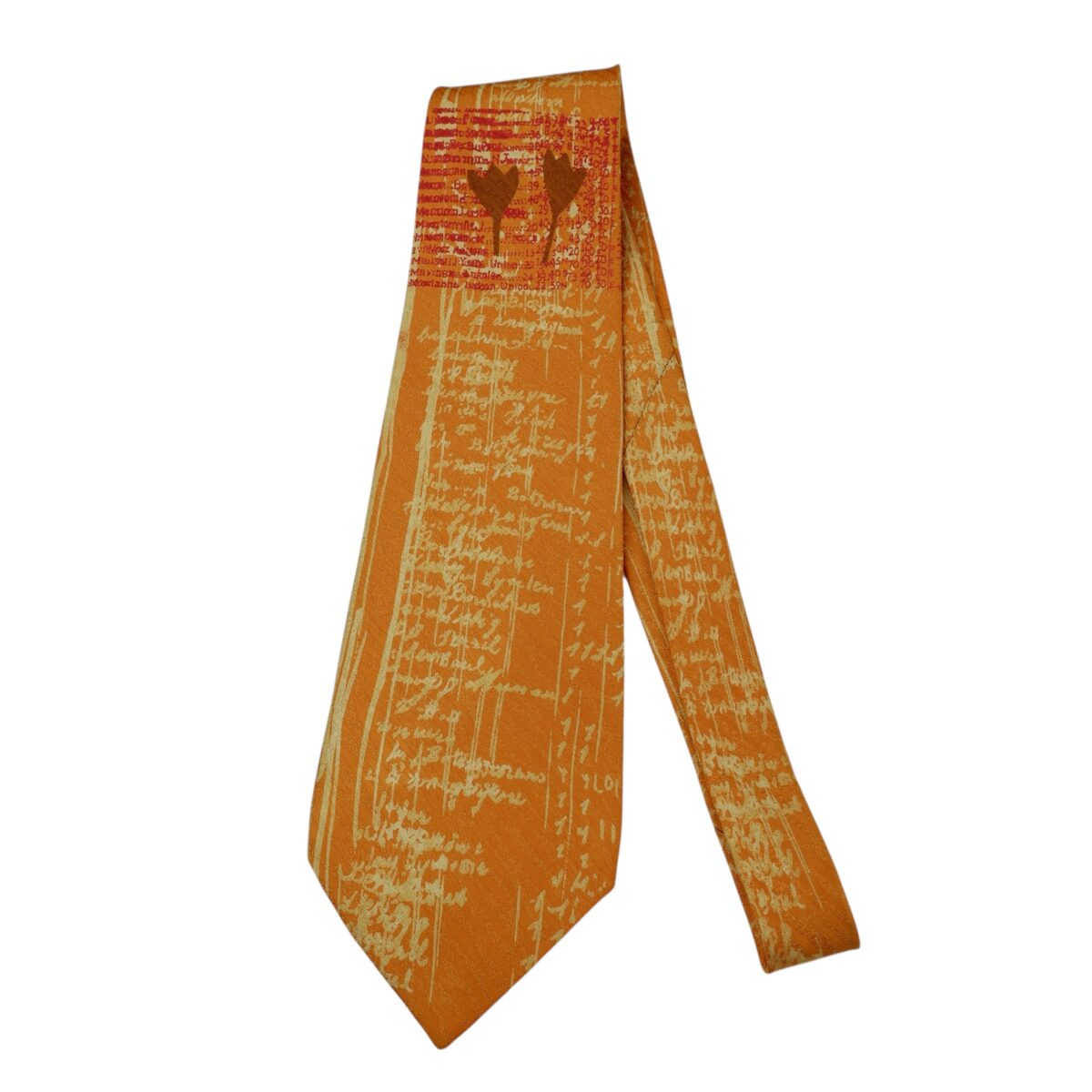 a15754 5 Kenzo Tie Silk Orange Japan (US Import Tax Included) มุมที่ 5