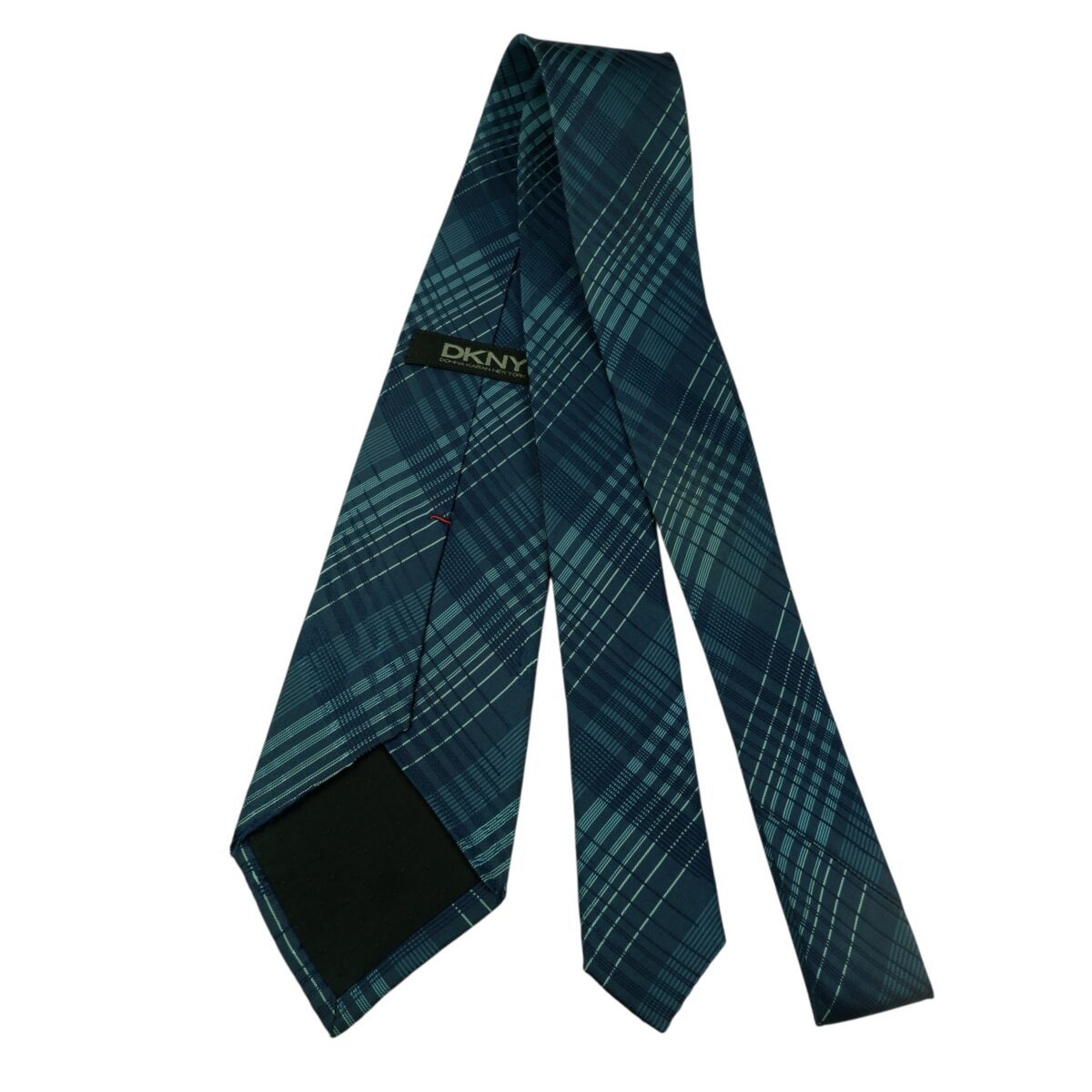 a15767 7 DKNY Tie Silk Dark Navy Check Japan (US Import Tax Included) มุมที่ 7