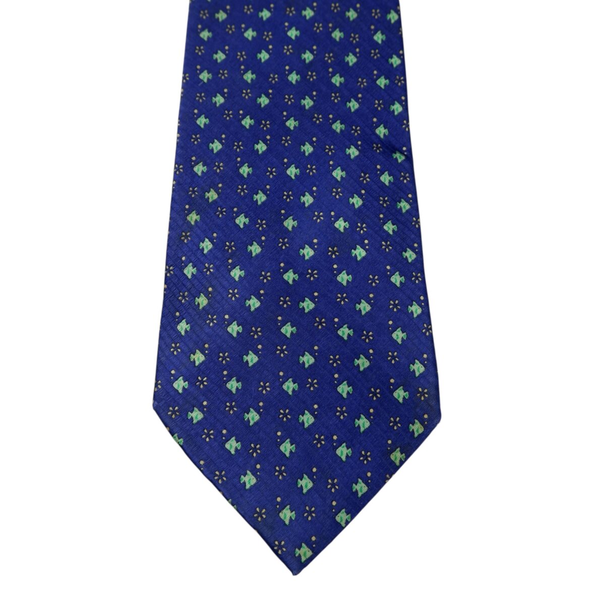 DAKS Tie Silk Purple Fish Geometric Korea (US Import Tax Included) | mesabb clothing DAKS Tie Silk Purple Fish Geometric Korea (US Import Tax Included) มุมที่ 6