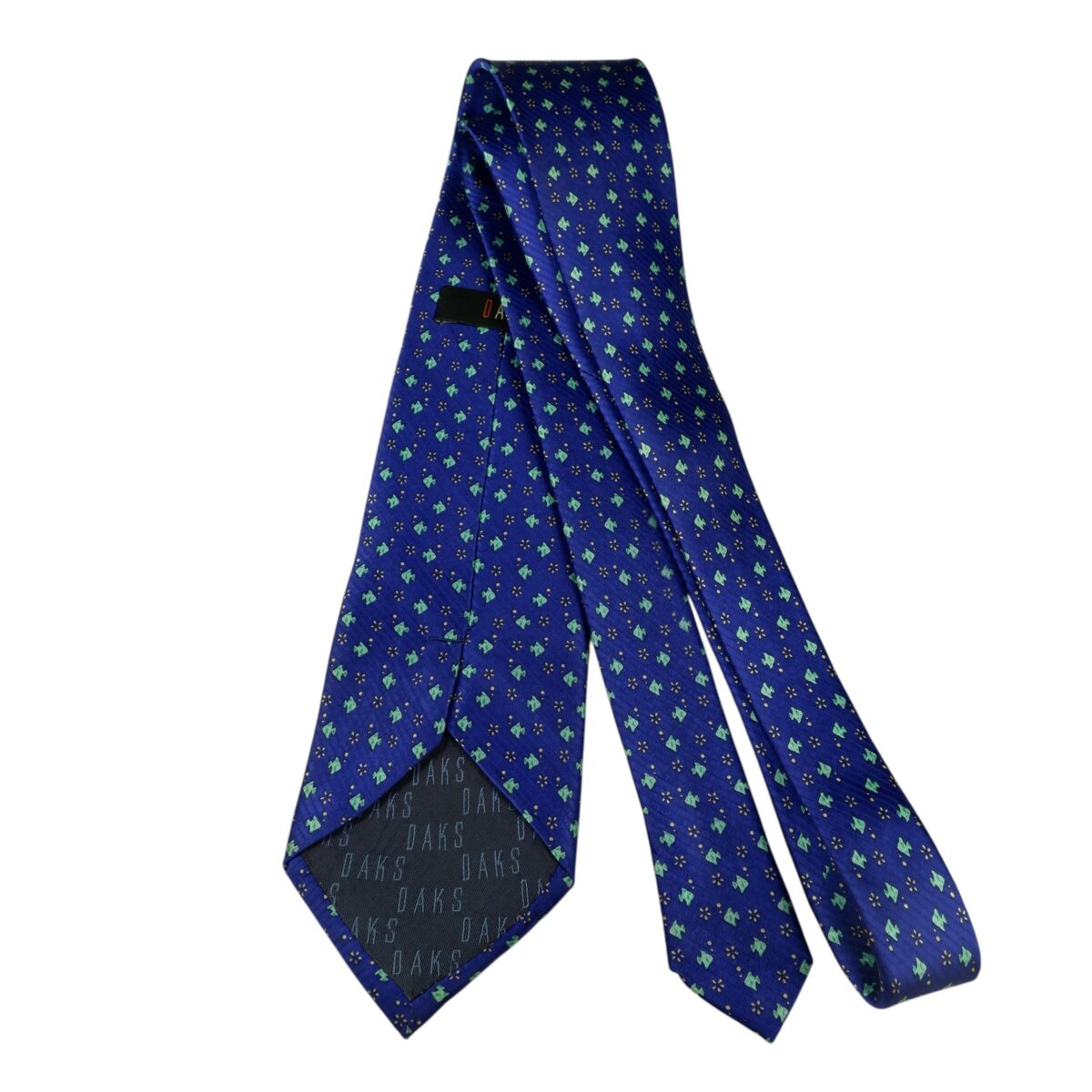 DAKS Tie Silk Purple Fish Geometric Korea (US Import Tax Included) | mesabb clothing DAKS Tie Silk Purple Fish Geometric Korea (US Import Tax Included) มุมที่ 7