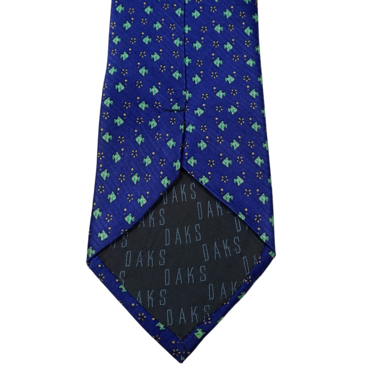 DAKS Tie Silk Purple Fish Geometric Korea (US Import Tax Included) | mesabb clothing DAKS Tie Silk Purple Fish Geometric Korea (US Import Tax Included) มุมที่ 8