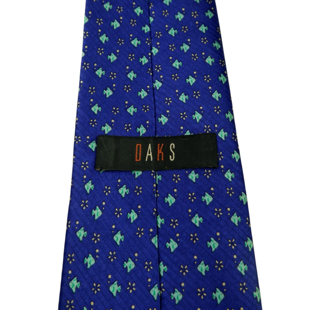 DAKS Tie Silk Purple Fish Geometric Korea (US Import Tax Included) | mesabb clothing DAKS Tie Silk Purple Fish Geometric Korea (US Import Tax Included) มุมที่ 9